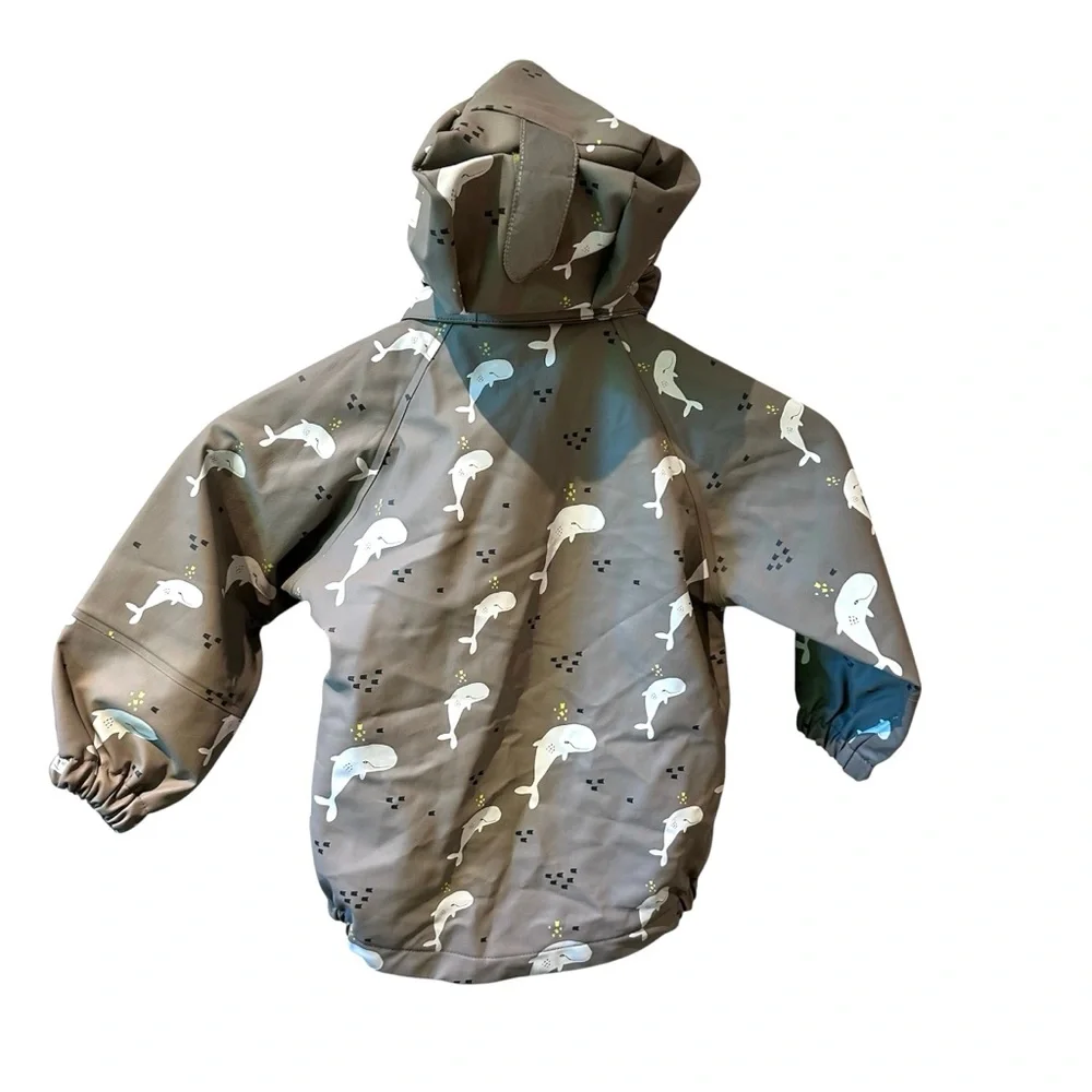Kattnakken Gray‎ Whale Rain Jacket Size 92  1.5-2 years